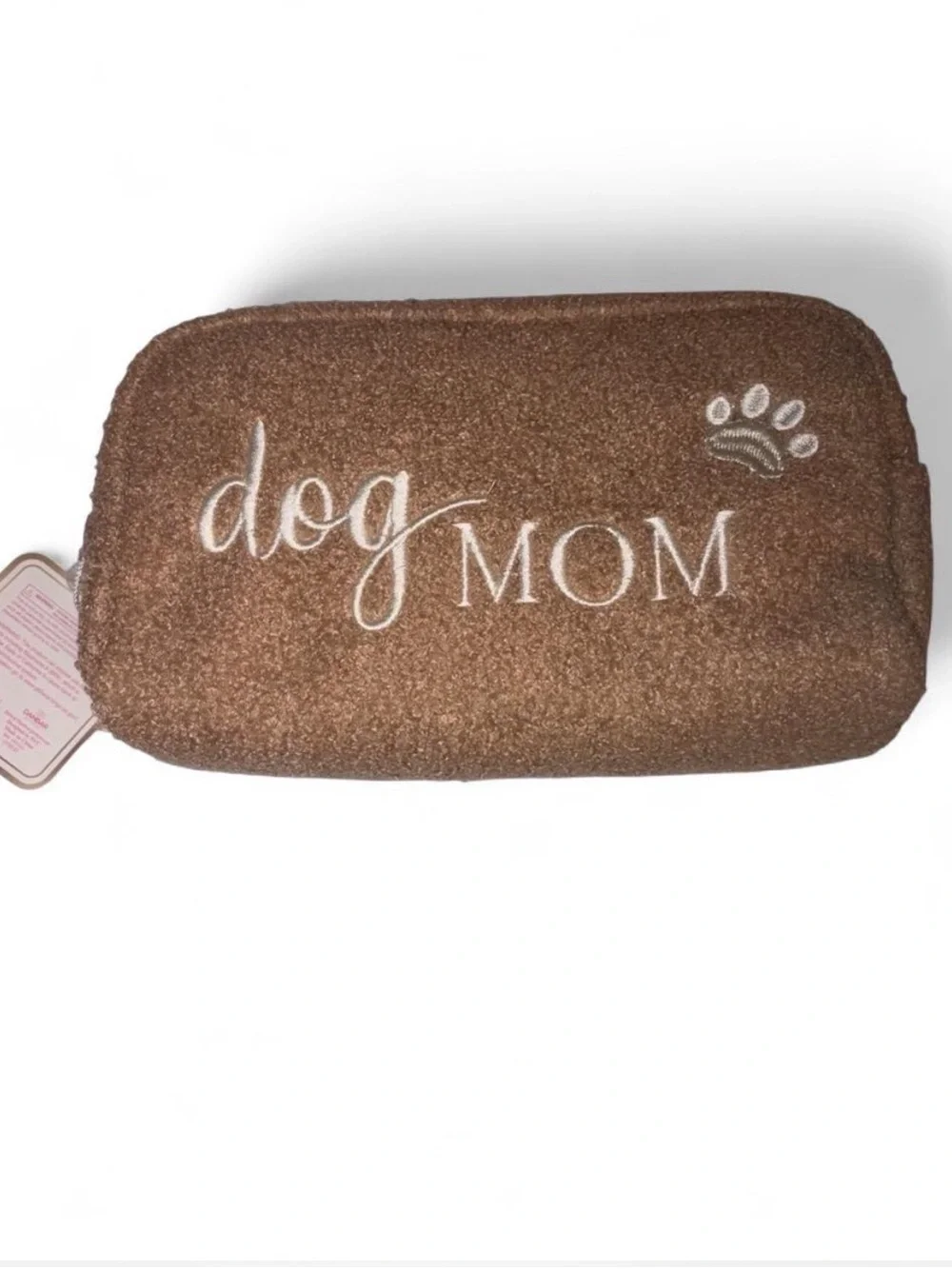 Dog Mom Brown Cosmetic Bag - Stylish Travel Pouch